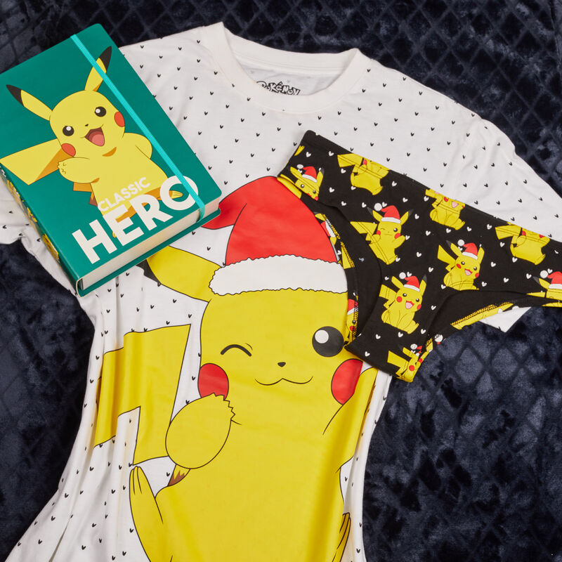 Pikachu tunic and hipsters pyjama set - white Pikachu tunic and hipsters pyjama set - white;