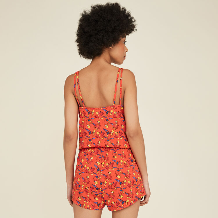 Iagiz coral playsuit red.
