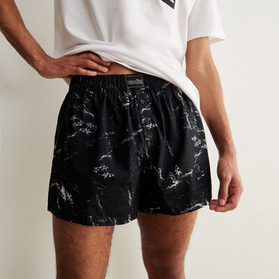 marbled top and shorts pyjama set - white;
