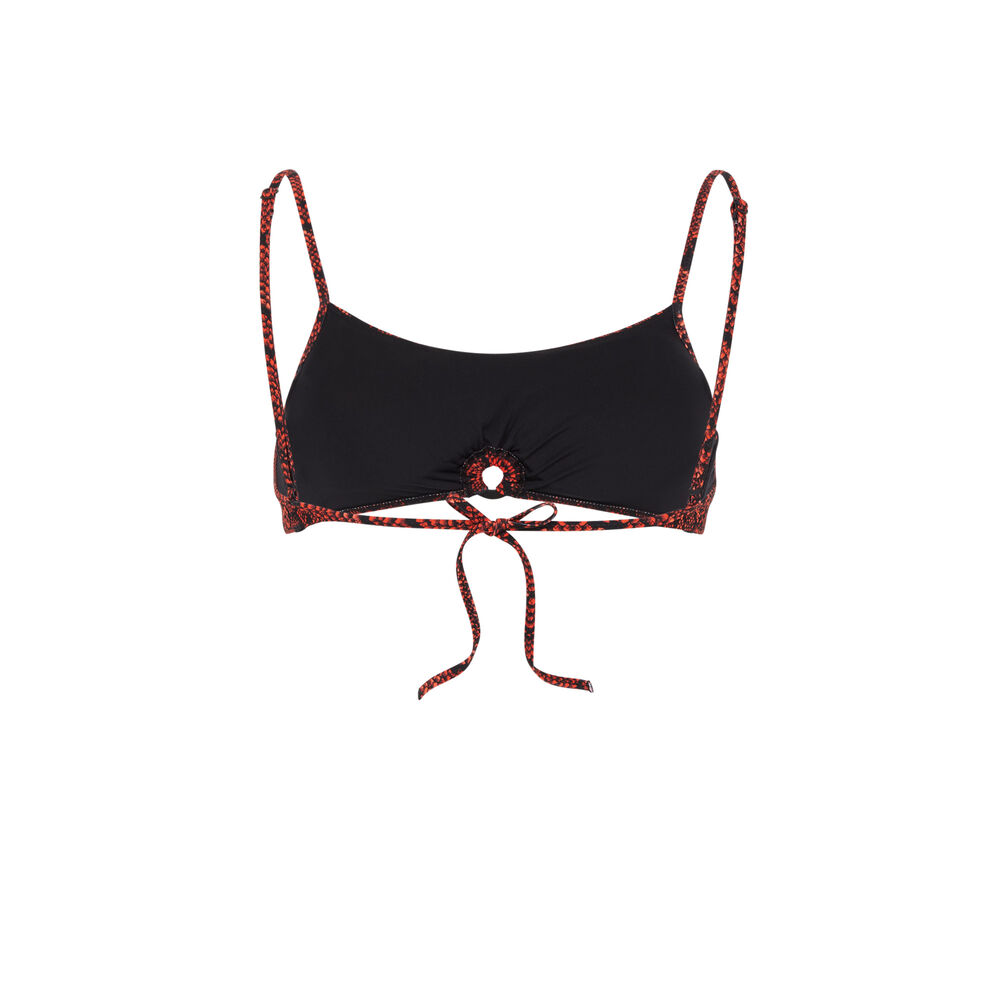 Bralette bikini top - red red.