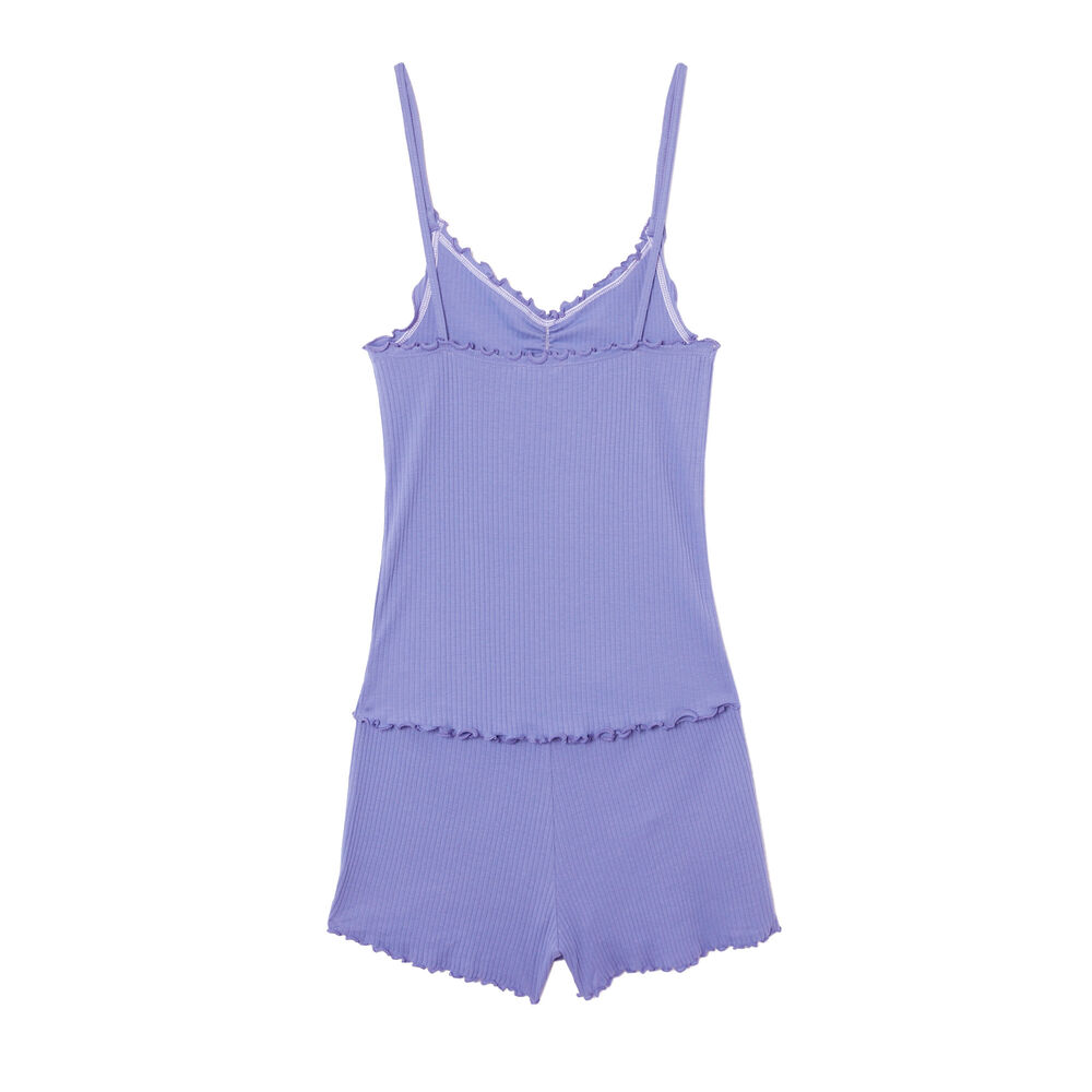 Plain jersey pyjama set - blue blue.