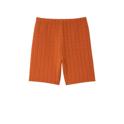 cycling shorts with twisted reliefs - brown;