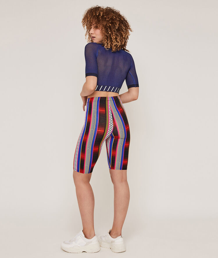 Mixsportiz sports crop top electric blue.