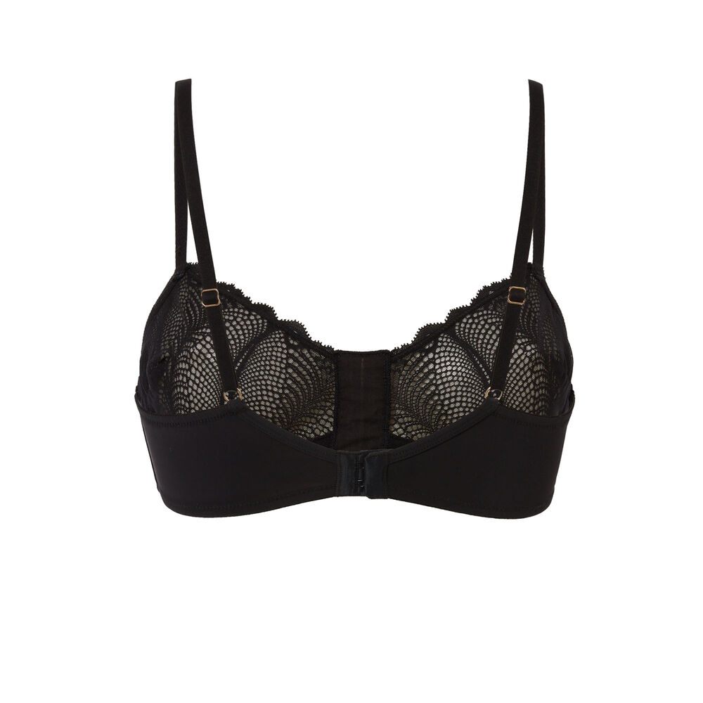 Corset effect bra - black black.