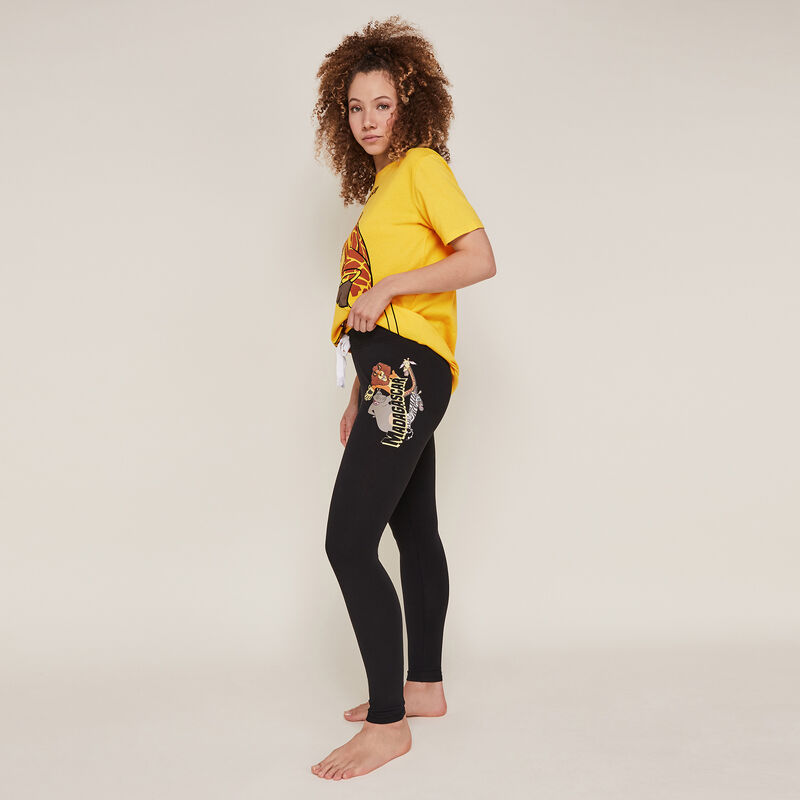 Legginsy ze wzorem Madagaskar — czarne Legginsy ze wzorem Madagaskar — czarne;