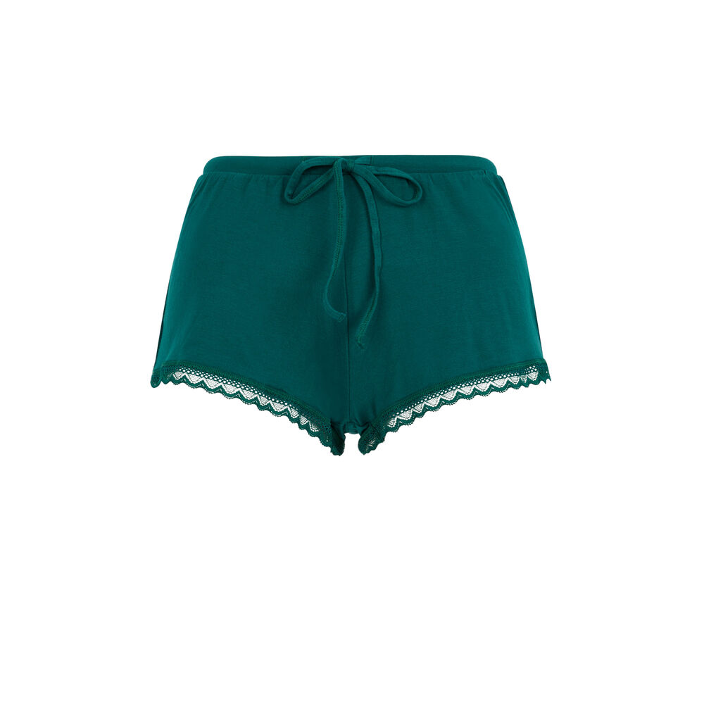 Vitamiz jersey shorts with lace yoke green.
