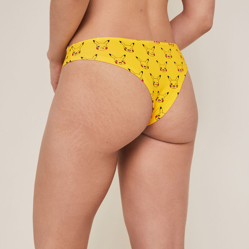 Cotton Pikachu tanga briefs - yellow Cotton Pikachu tanga briefs - yellow ;
