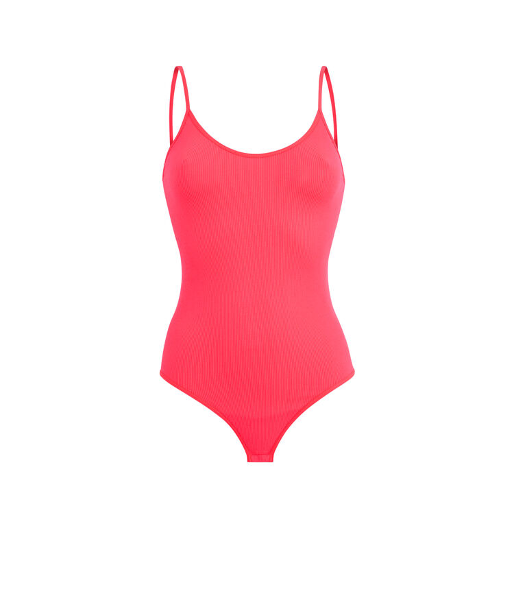 Neonrosa body bodsimpliz rosafarben.