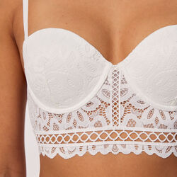 lace bustier with removable straps;