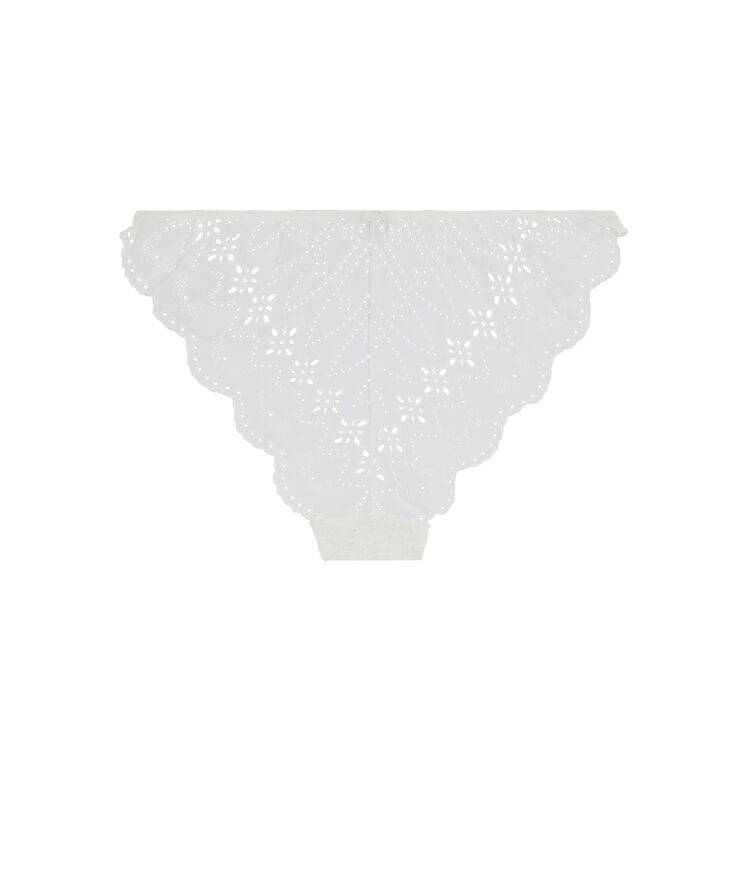 Emboirdered briefs - white white.