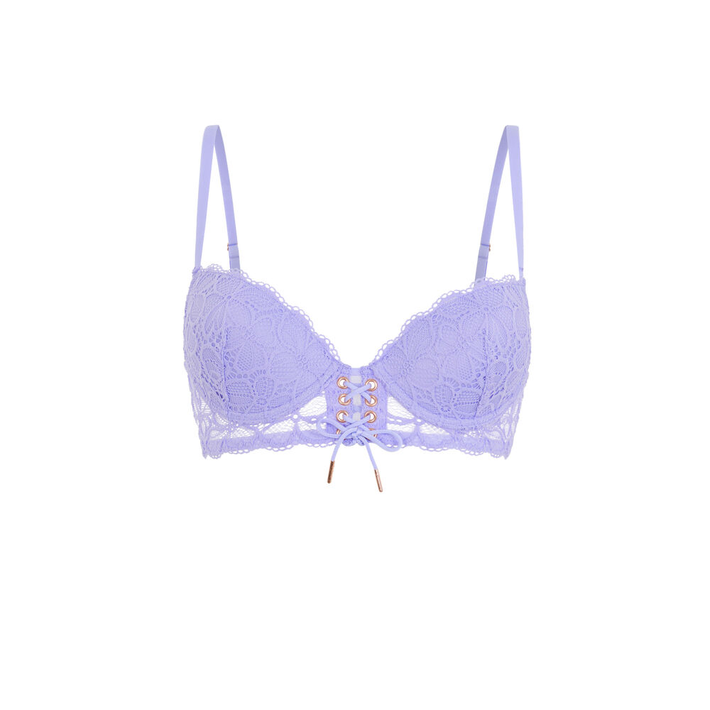 Lace padded bra - lilac lilac.