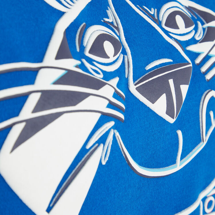Tonyiz branded kellogg's hooded sweatshirt royal blue.