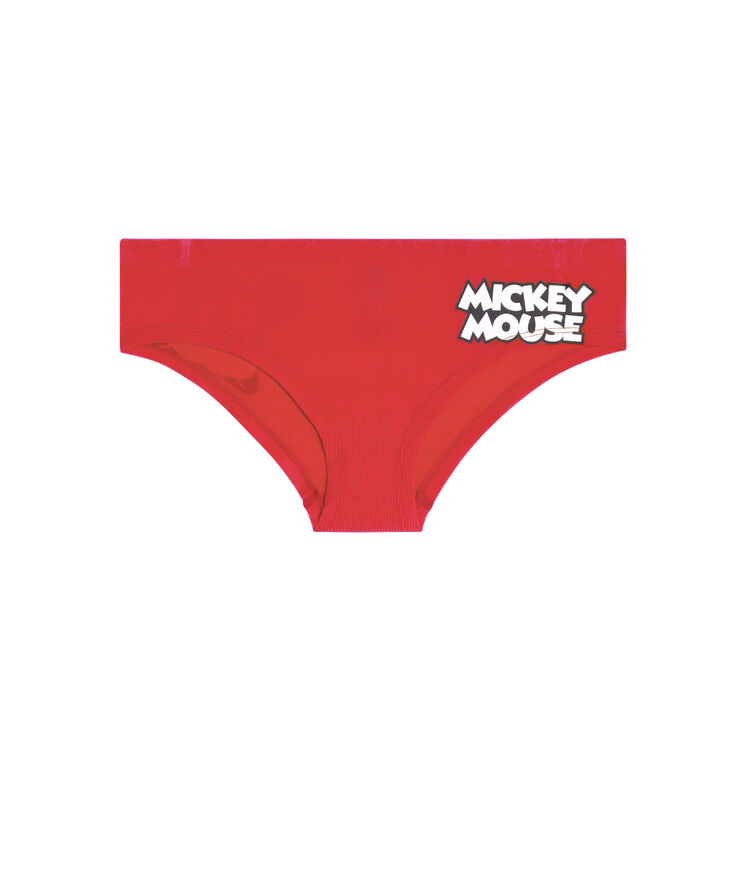 Doublemickiz shorty with mickey print red.