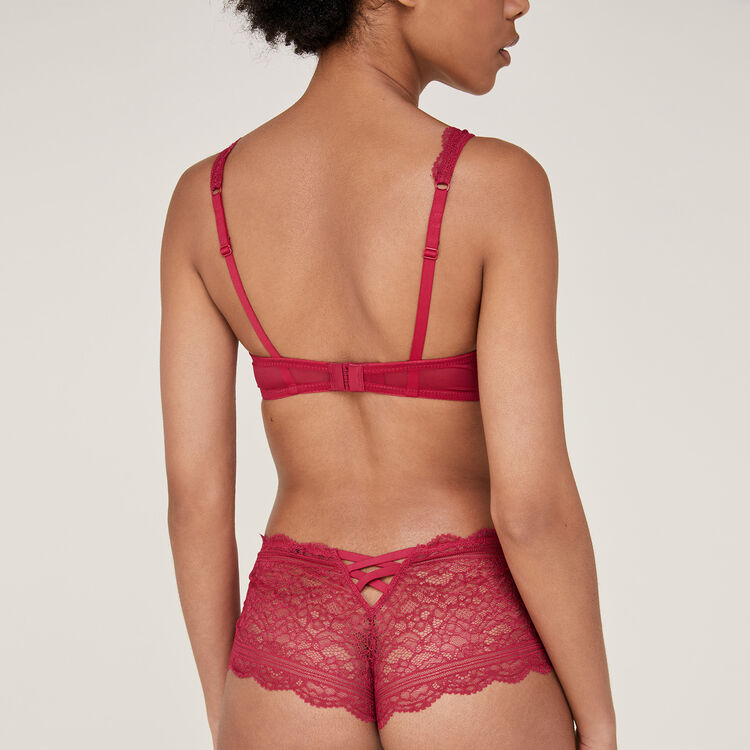 Everydayiz cherry pink foulard push-up bra pink.