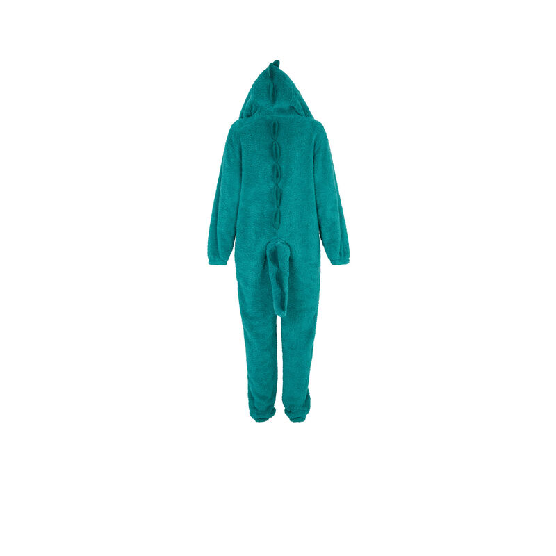 Denveriz denver print fleece jumpsuit teal.