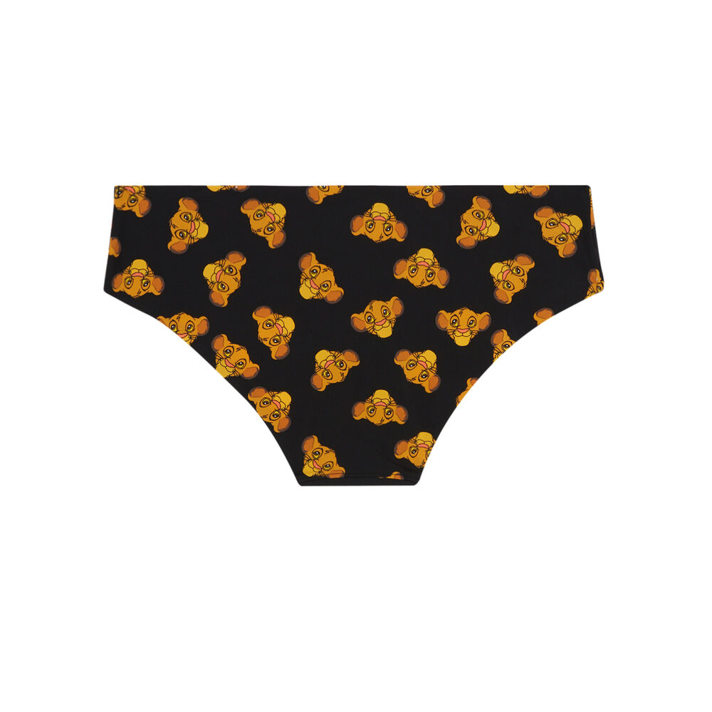 Simba print shorty - black black.