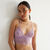 non-wired triangle bra with back detail - lilac;