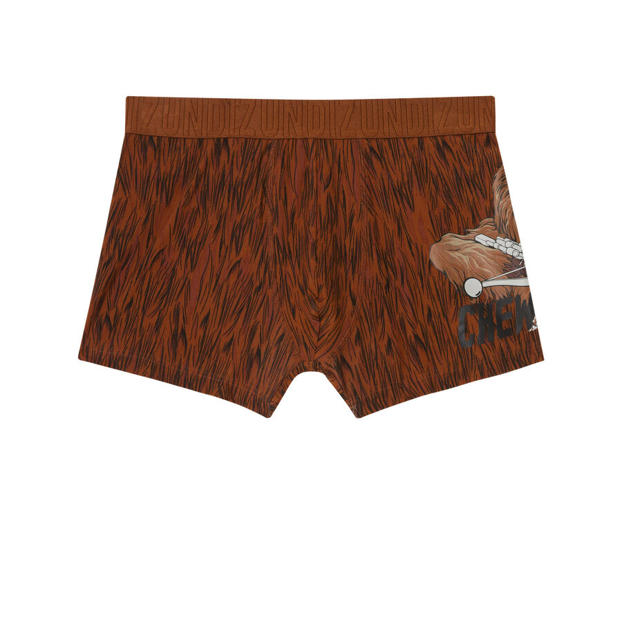 chewbacca print boxers - brown;