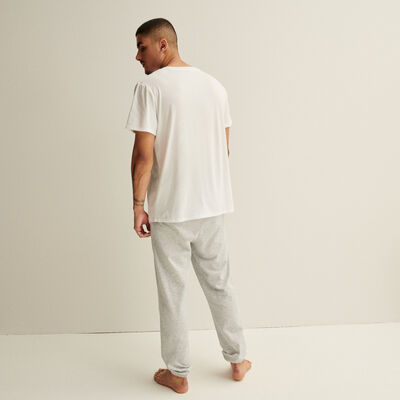 set pyjama top et pantalon imprimé dragon ball Z - blanc;