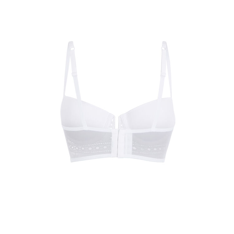 Tocrobrodiz white push-up bustier bra white.