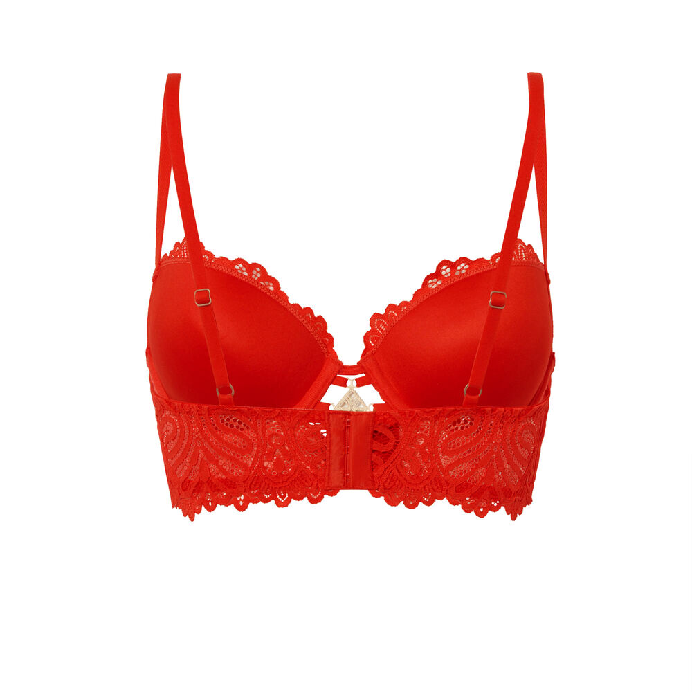 Amplifier bustier with jewellery detail - red red.