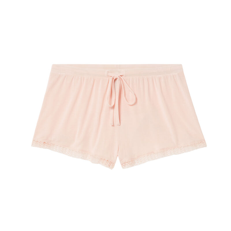 plain jersey shorts - pink;