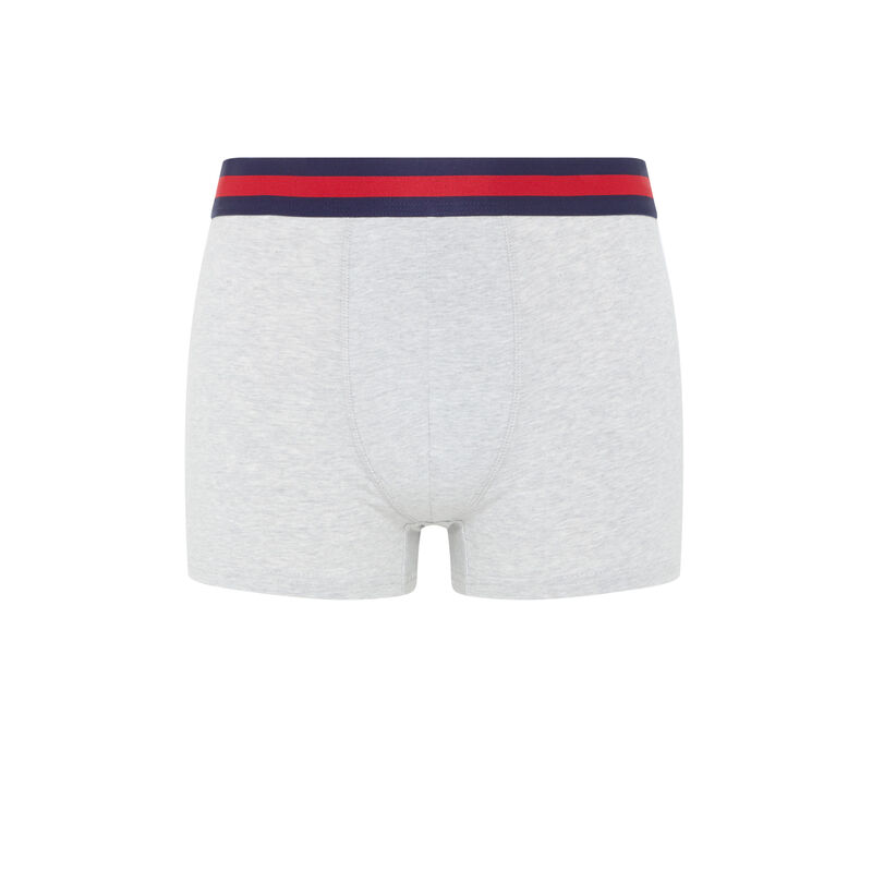 Boxer with slogan - mottled grey Boxer with slogan - mottled grey;