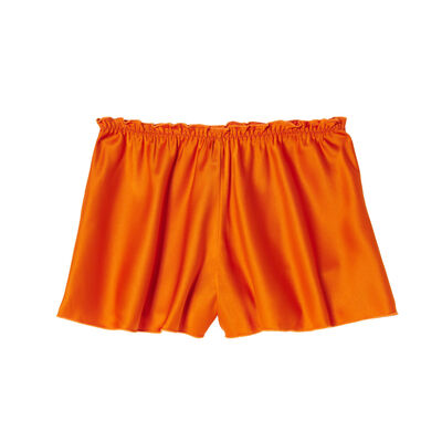 short forme jupe en satin - orange;