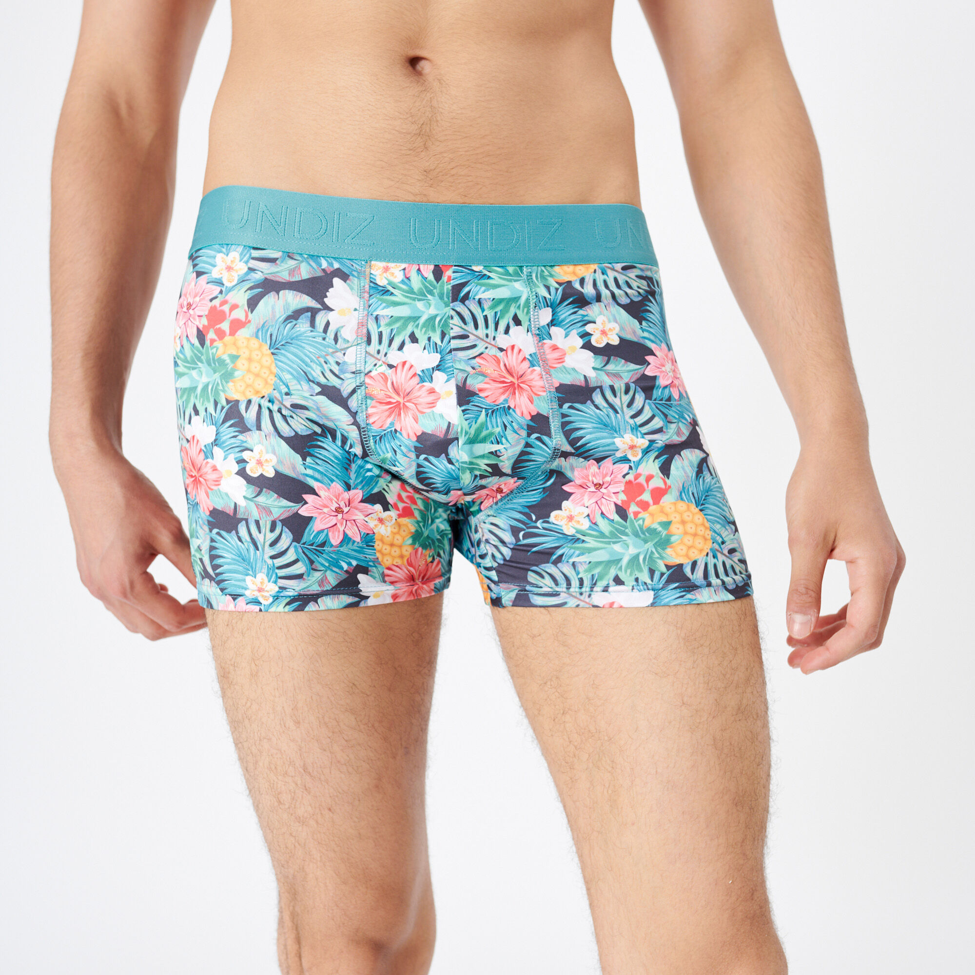 floral print boxer - black - black - Undiz