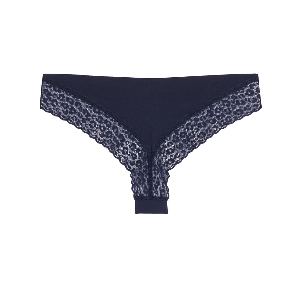 Clintangiz plain cotton tanga briefs blue.