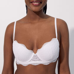 padded lace bra with charm