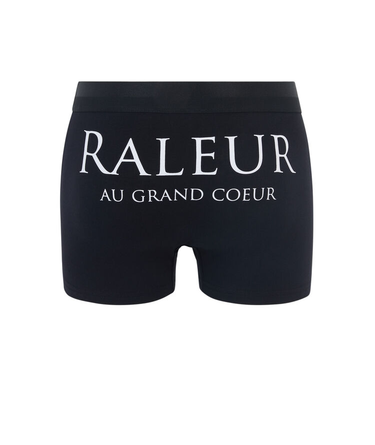 Boxer en coton à message ralcoeuriz noir.