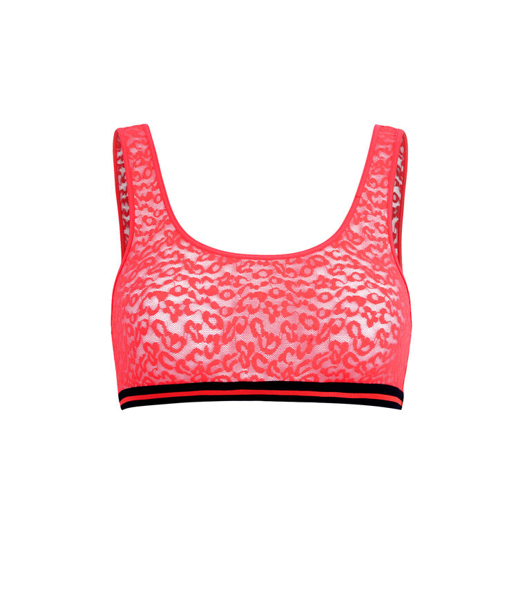 Secretiz leopiz fluorescent coral bra pink.