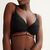 Aya x undiz padded bra with ring detail - black;