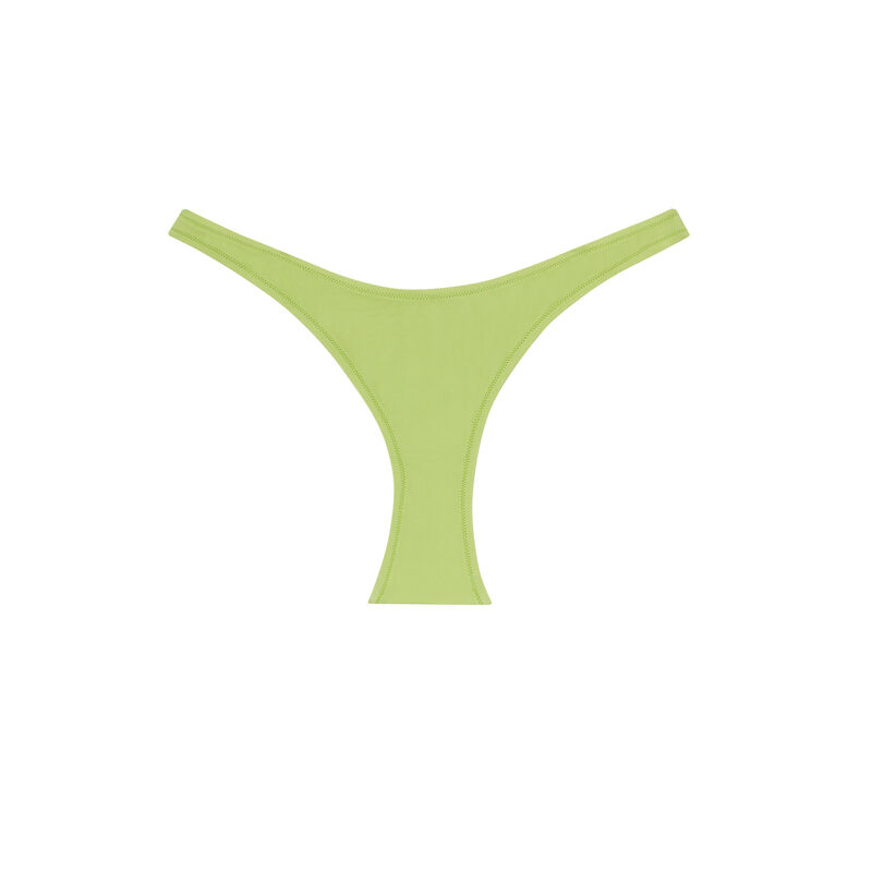plain high-cut bikini bottom - green plain high-cut bikini bottom - green;