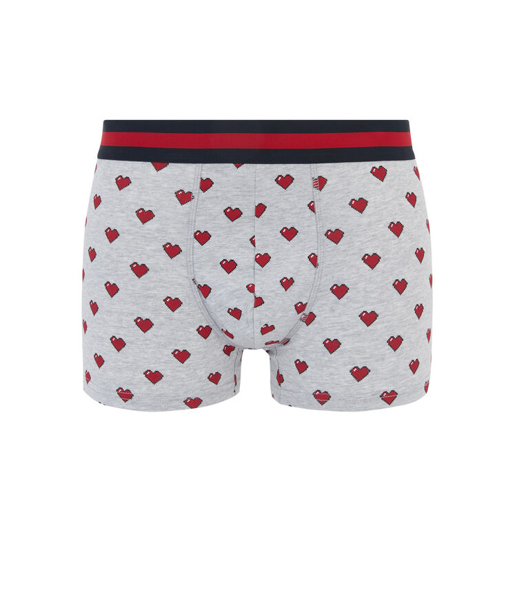 Enggrandegueuliz heart print cotton boxers grey.