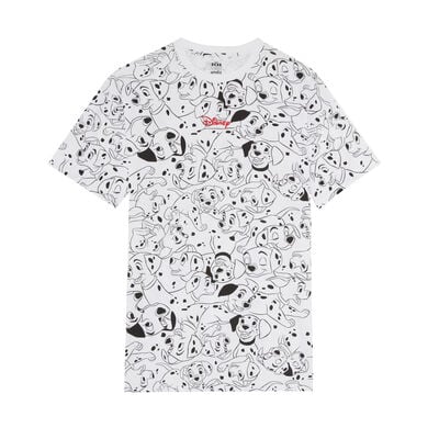 tee-shirt long à motifs 101 dalmatiens - blanc;