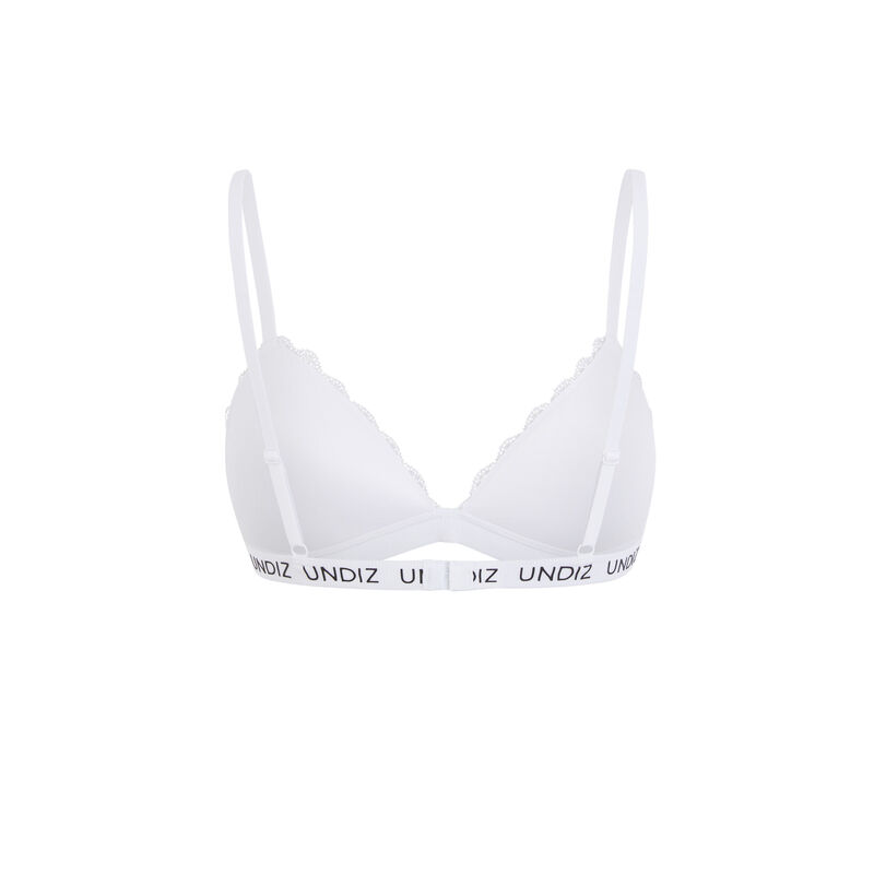 Laciz white triangle bra white.