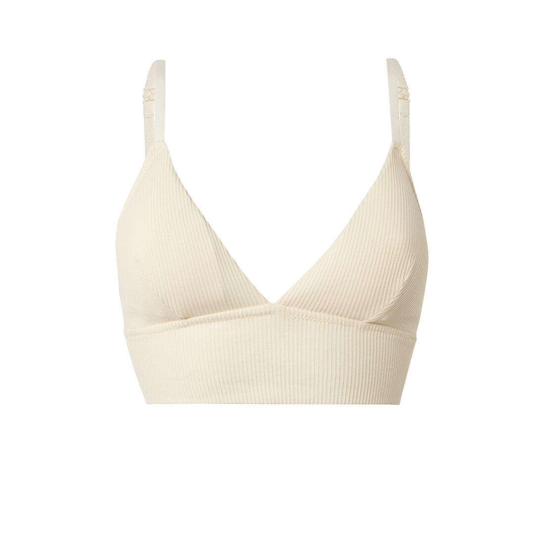 cotton triangle bra - cream;