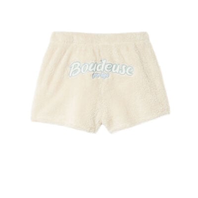 "boudeuse for life" jogging shorts - off-white;