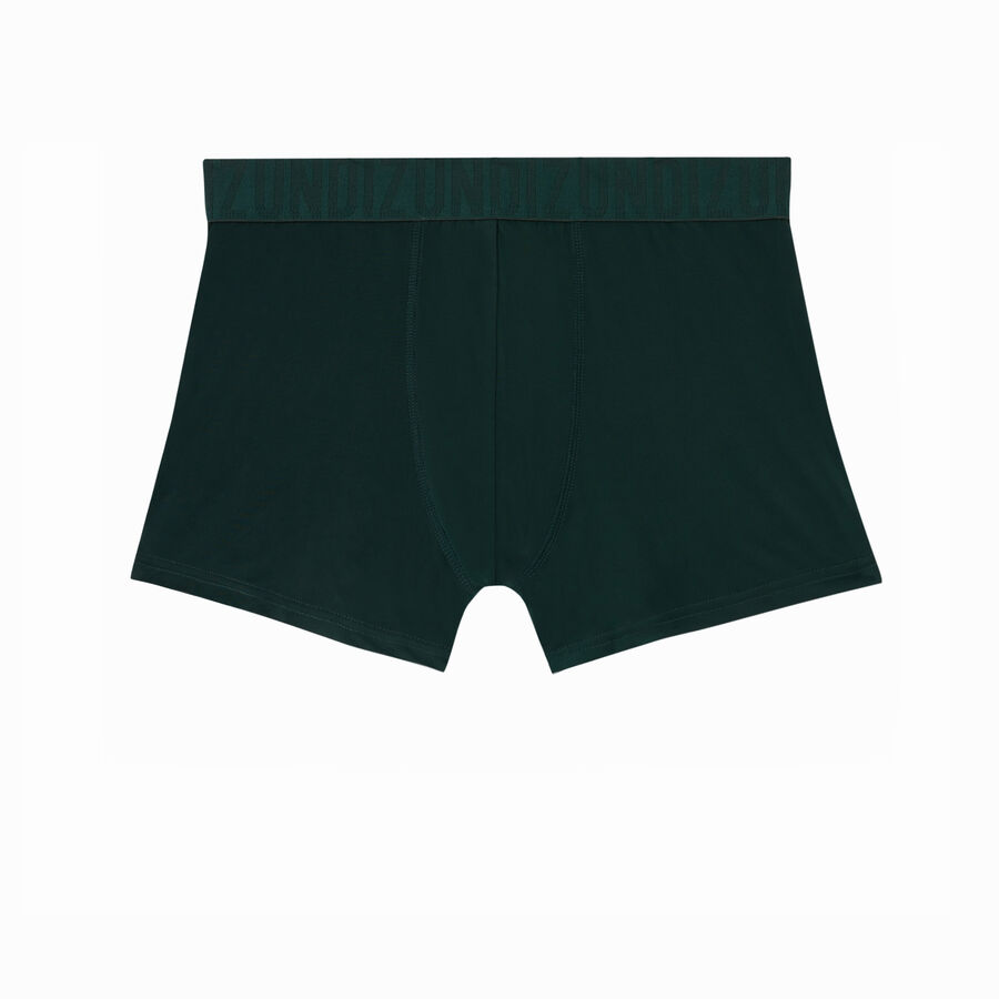 plain microfibre boxers - fir green;