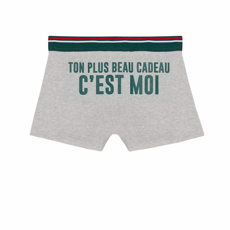 boxer à message ton plus cadeaux c'est moi - gris boxer à message ton plus cadeaux c'est moi - gris;