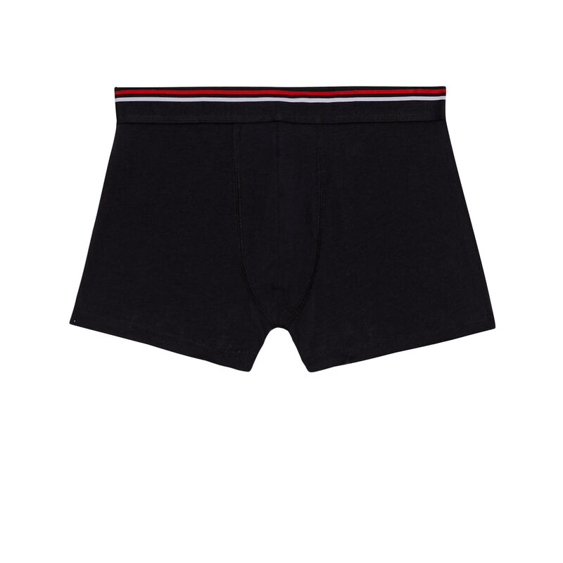 Cotton boxers with slogan - black Cotton boxers with slogan - black;