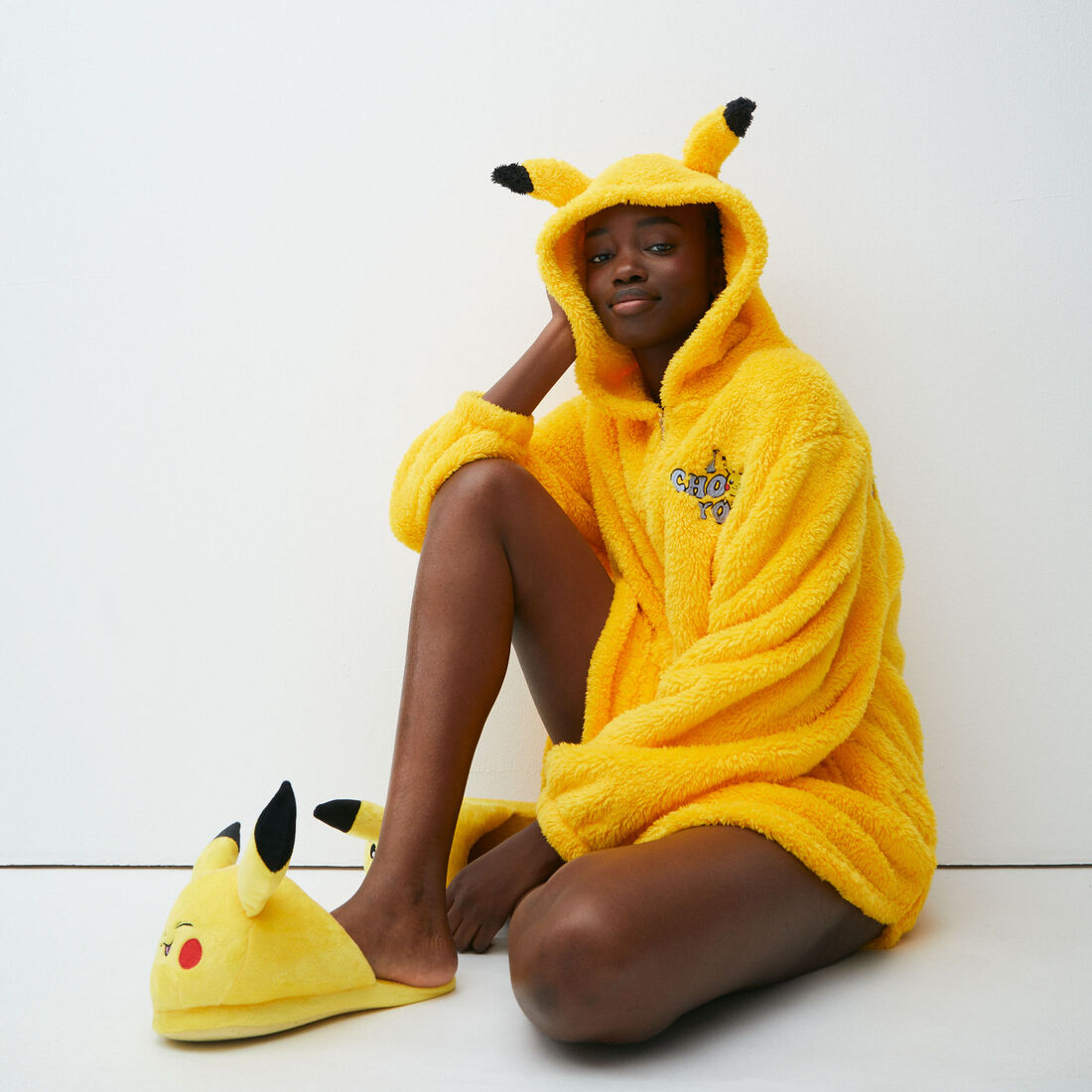 hooded pikachu bathrobe;