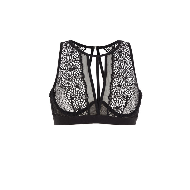 lace underwired bra - black lace underwired bra - black;