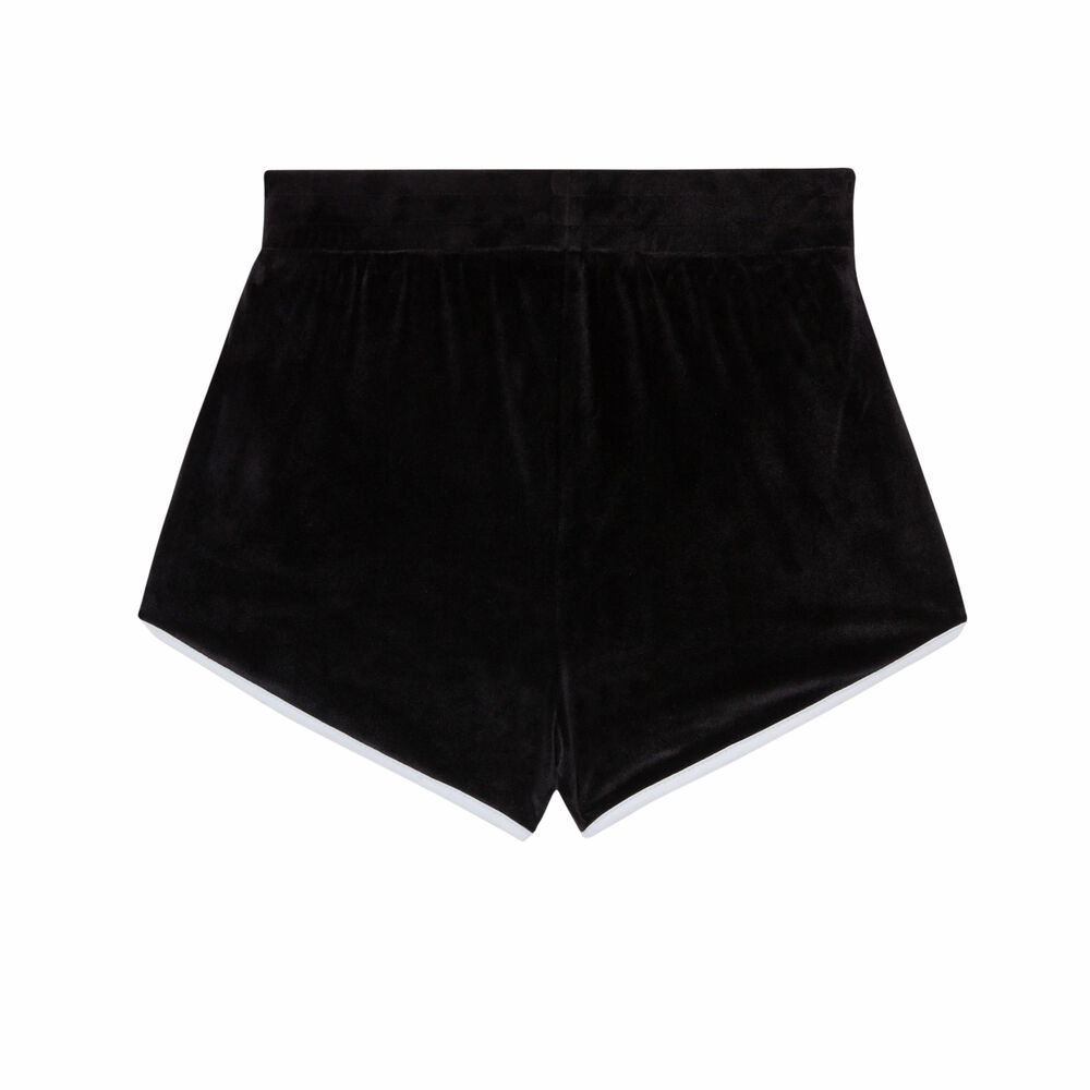Velvet shorts - black black.