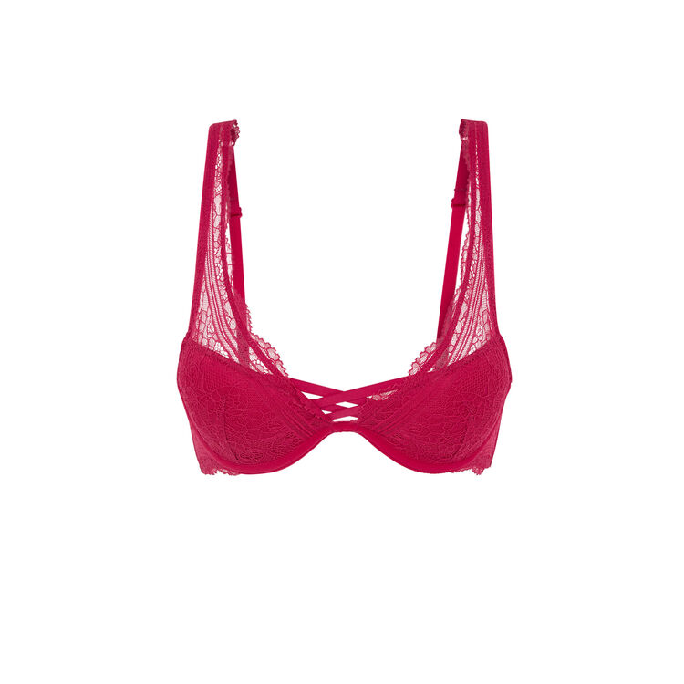 Everydayiz cherry pink foulard push-up bra Everydayiz cherry pink foulard push-up bra;