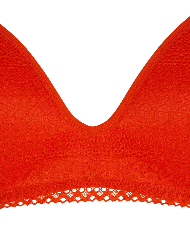 Non-underwired padded bra - orange orange.