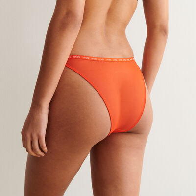 sheer mesh bikini - orange red;