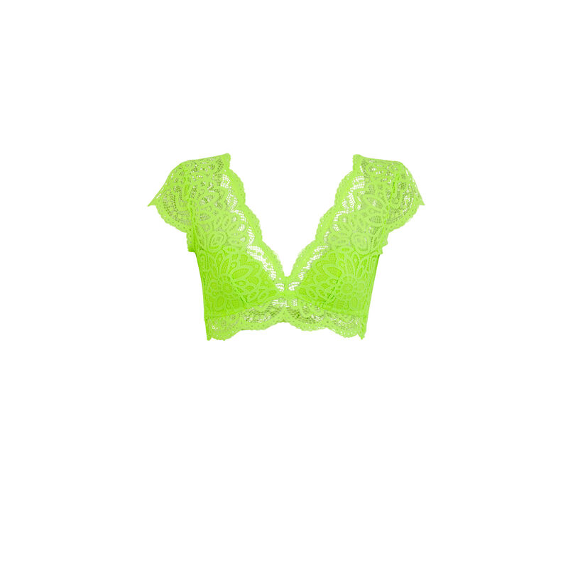 Tripoliz fluorescent yellow sports bra yellow.